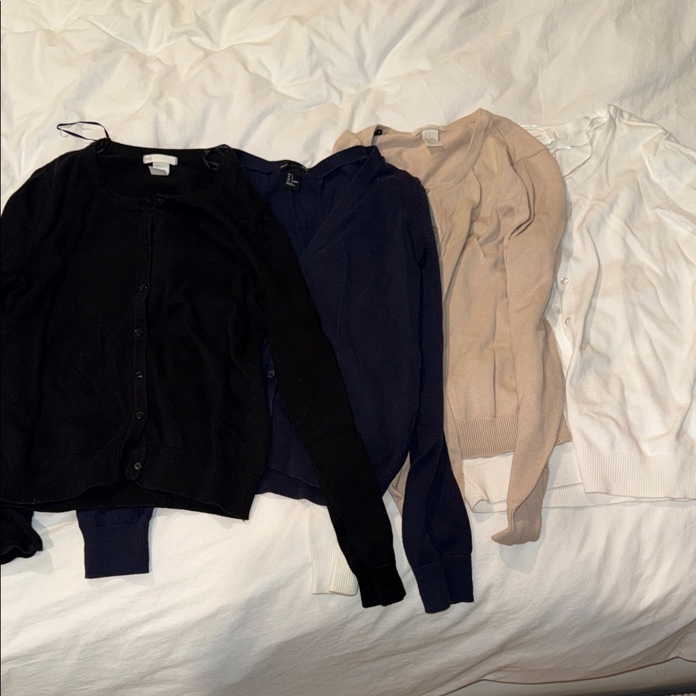 Zara Women's cardigan Sweater Collection - Black, Navy, Beige, White- small
